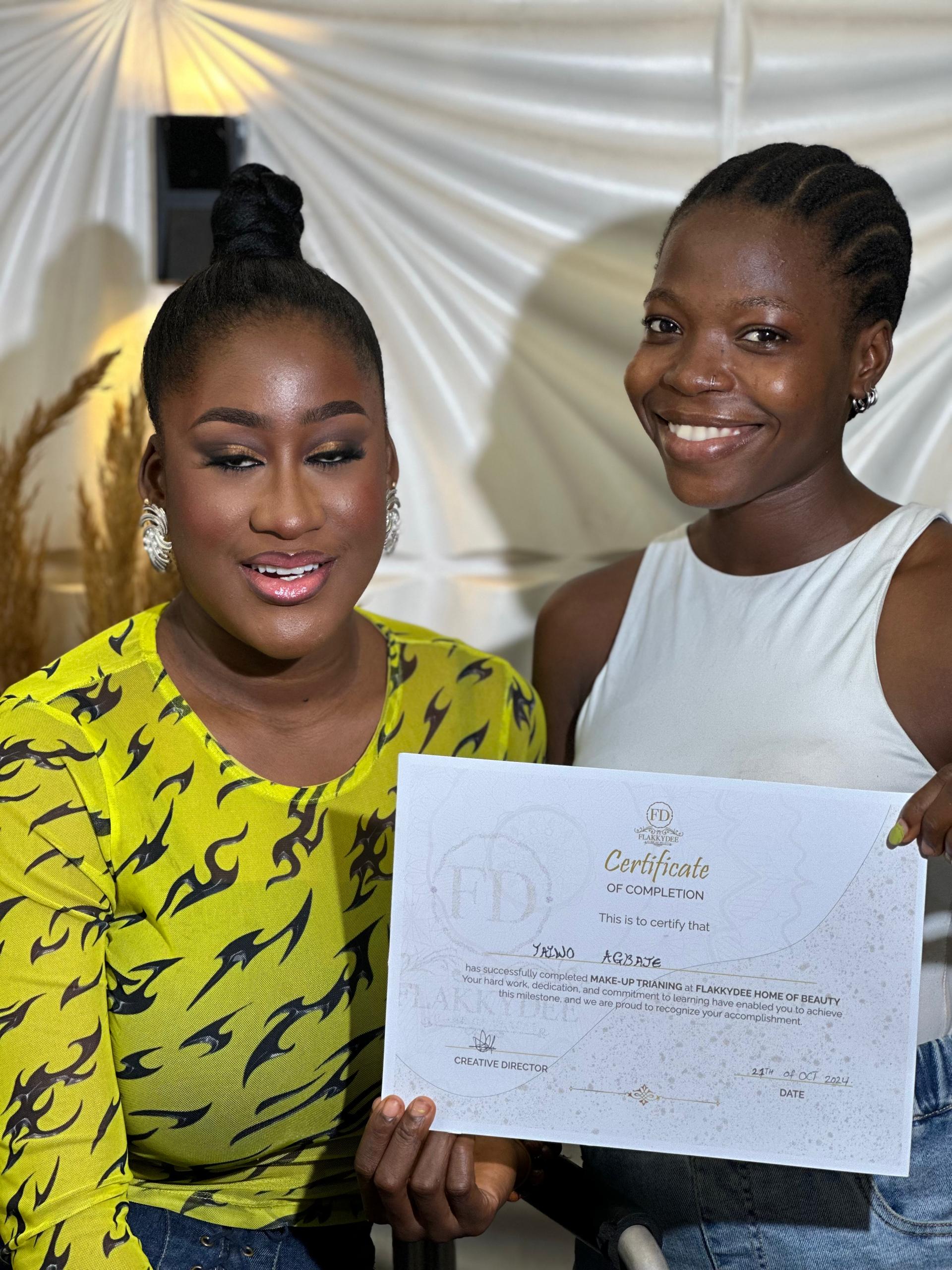 Makeup Training with Certificate in Abule Egba Lagos — FlakkyDee MakeOva
